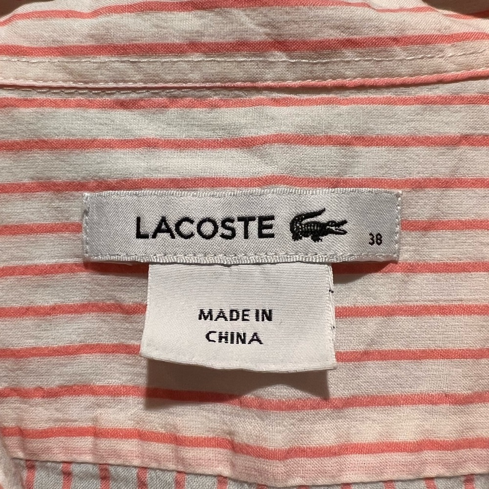 Lacoste button up shirt - White/Pink